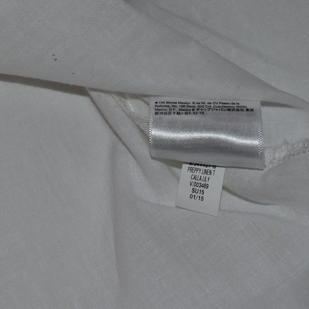 Old Navy Long Sleeve White Linen Tunic Top Size M - Picture 12 of 12